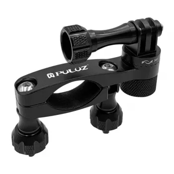 Puluz soporte de manillar de aluminio con rotación 360 grados para cámaras de acción (negro)
