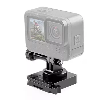 PULUZ Soporte para casco para cámaras de acción (DJI, GoPro, Insta360) - Negro