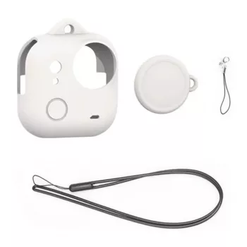 Puluz Funda de silicona para Insta360 GO Ultra con correa de transporte - negra
