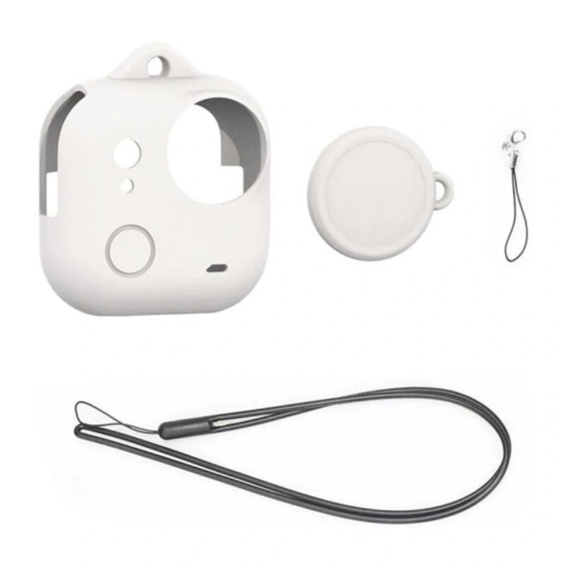 Puluz Funda de silicona para Insta360 GO Ultra con correa de transporte - negra
