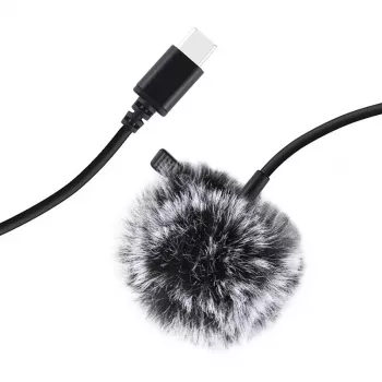 PULUZ Micrófono Jack Tie con clip PU425 1,5m USB-C