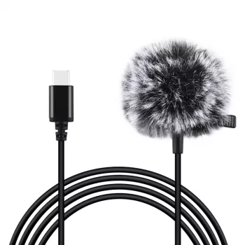 PULUZ Micrófono Jack Tie con clip PU425 1,5m USB-C
