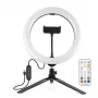 PULUZ Anillo de luz LED 26cm con trípode 8,3cm USB