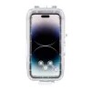 PULUZ Funda impermeable de plástico para iPhone 15 Plus/15 Pro Max/14 Plus/14 Pro Max/13 Pro Max/12 Pro Max/11 Pro Max (blanco)