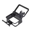 Puluz Funda protectora para DJI Osmo Action - marco de PC negro con soporte de zapata en frío, cierre de liberación rápida