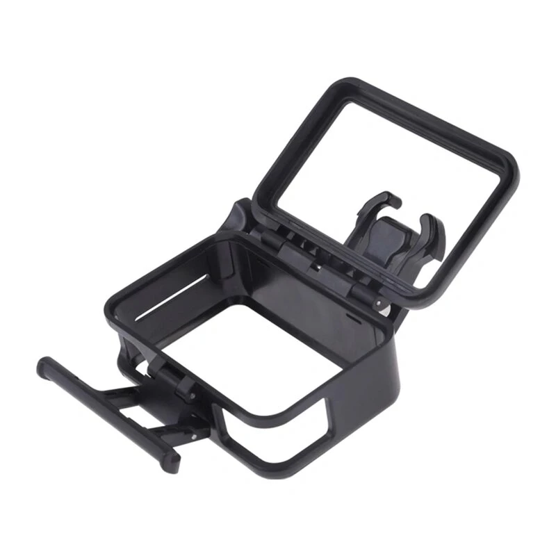 Puluz Funda protectora para DJI Osmo Action - marco de PC negro con soporte de zapata en frío, cierre de liberación rápida