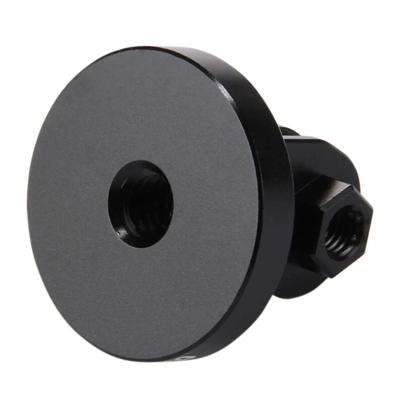 PULUZ PU145B Adaptador de soporte para cámara de acción de aleación de aluminio CNC con rosca de trípode de 1/4 de pulgada, negro