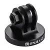 PULUZ PU145B Adaptador de soporte para cámara de acción de aleación de aluminio CNC con rosca de trípode de 1/4 de pulgada, negro