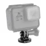 PULUZ PU145B Adaptador de soporte para cámara de acción de aleación de aluminio CNC con rosca de trípode de 1/4 de pulgada, negro