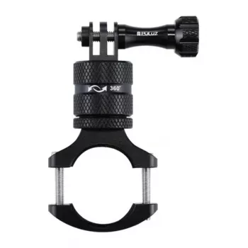 Soporte de manillar de aluminio para bicicleta con giro de 360 grados para smartphone PULUZ PU223B - negro