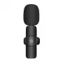 PULUZ PU3082B Micrófono lavalier inalámbrico con receptor USB-C, 2,4 GHz, omnidireccional, 20 m de alcance, para smartphones y tablets
