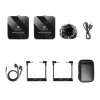 Micrófono lavalier inalámbrico PULUZ PU3153B 1 TX + 1 RX, 2,4 GHz, USB-C, condensador omnidireccional, reducción de ruido, Plug-and-Play para Android y PC