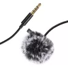 PULUZ PU424 Micrófono lavalier 1,5 m 3,5 mm TRRS micrófono de solapa condensador omnidireccional para smartphones, cámaras DSLR, portátiles - negro