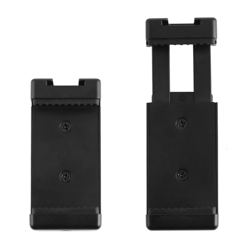 PULUZ PU448B Soporte de trípode para smartphone, pinza de resorte con rosca de 1/4 pulgadas-20, compatible con smartphones de 55-85 mm, ABS negro
