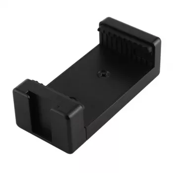 PULUZ PU448B Soporte de trípode para smartphone, pinza de resorte con rosca de 1/4 pulgadas-20, compatible con smartphones de 55-85 mm, ABS negro