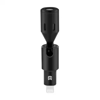 PULUZ PU615B micrófono de condensador Lightning con patrón omnidireccional para dispositivos iOS