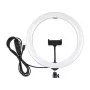 PULUZ PU656B aro de luz LED con soporte para teléfono, 160 LED, 3200K–6500K, USB-C