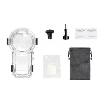 PULUZ PU760T carcasa sumergible (60 m) con soporte de cierre rápido para Insta360 X5 (transparente)