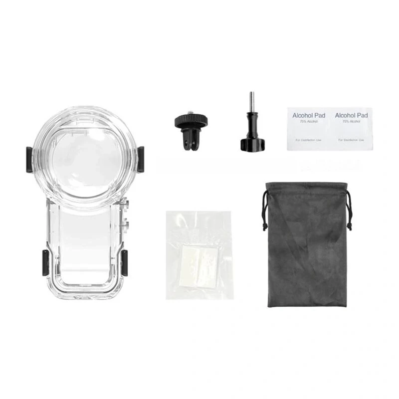 PULUZ PU760T carcasa sumergible (60 m) con soporte de cierre rápido para Insta360 X5 (transparente)