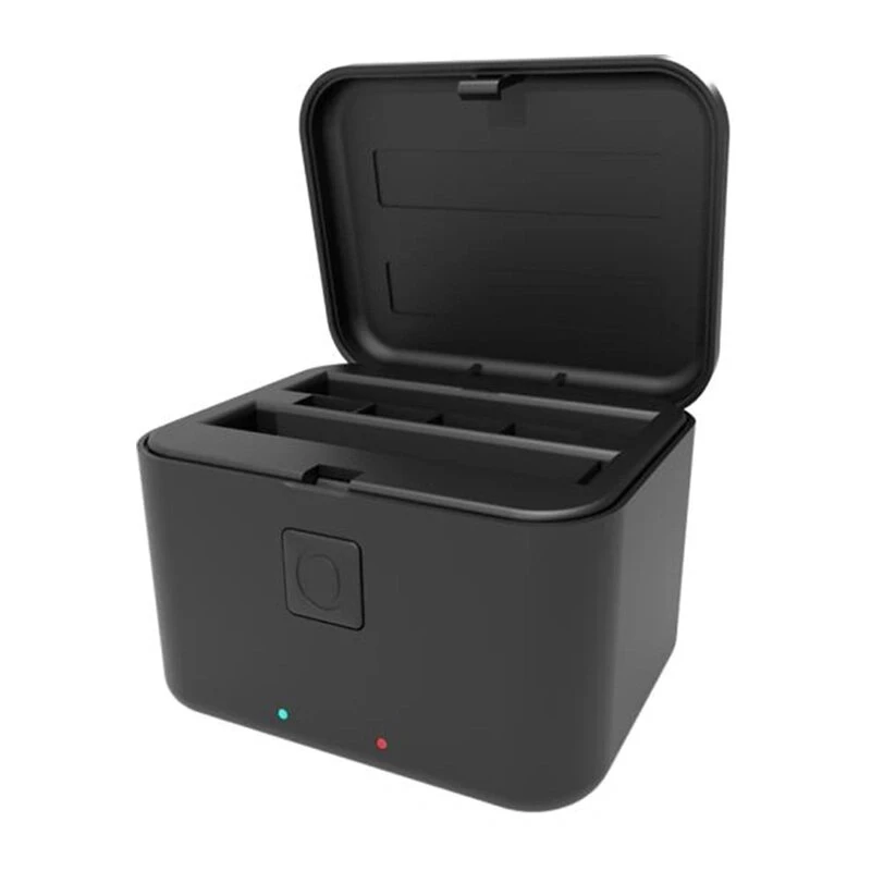 Puluz PU765B funda de carga para Insta360 X5 – cargador de 3 baterías y caja de almacenamiento (negra)