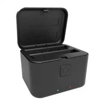 Puluz PU765B funda de carga para Insta360 X5 – cargador de 3 baterías y caja de almacenamiento (negra)