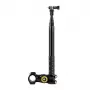 PULUZ PU817 soporte de manillar para bicicletas y motos | tornillo de 1/4 de pulgada, rótula de 360°, abrazadera de 20-32 mm, para cámaras de acción y trípodes, negro