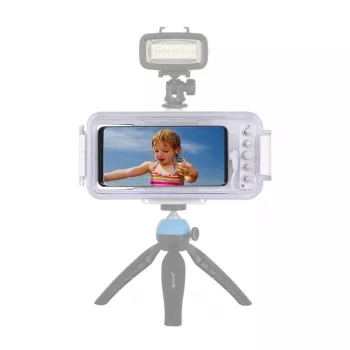 Puluz PU9100W funda impermeable (45 m) para smartphones USB-C – fotografía y vídeo subacuático (blanco)