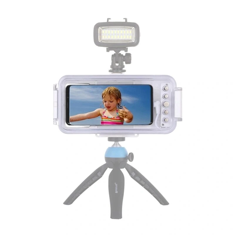 Puluz PU9100W funda impermeable (45 m) para smartphones USB-C – fotografía y vídeo subacuático (blanco)