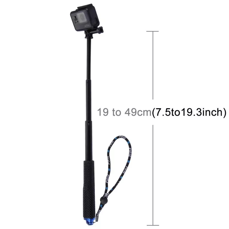 PULUZ Palo selfie para cámaras de acción (DJI, GoPro, Insta360) - Negro
