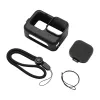 PULUZ funda de silicona para GoPro HERO12, HERO11, HERO10, HERO9 Black con protección de objetivo y correa (negro)