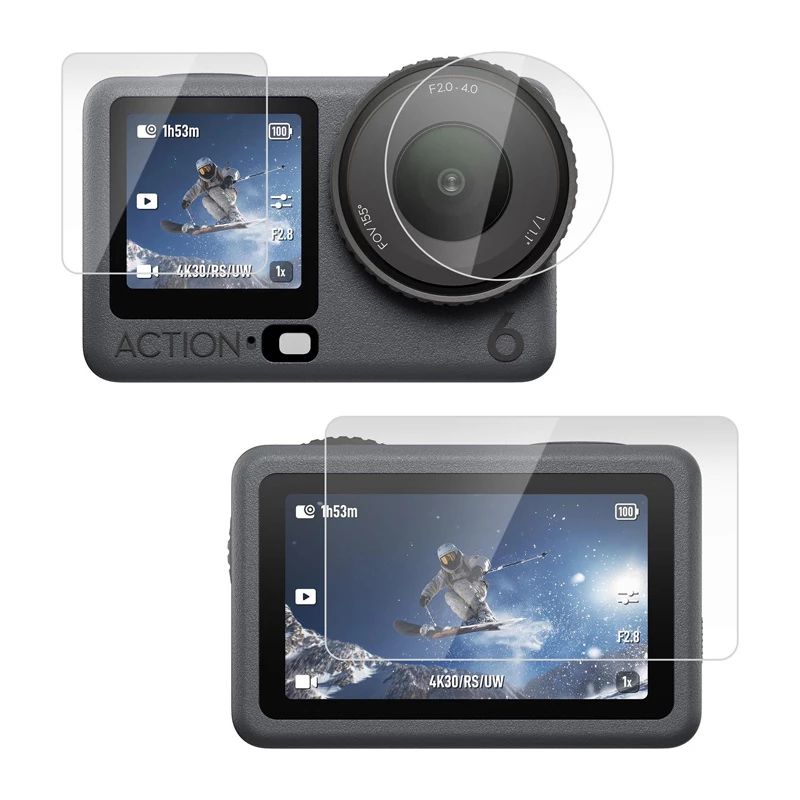PULUZ juego de cristal templado para DJI Osmo Action 6, 3 uds. (PU1067T)