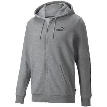 Sudadera con capucha con cremallera PUMA ESS+ Tape Full-Zip TR hombre Medium Gray Heather