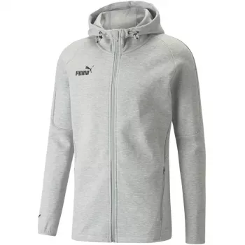 Sudadera con capucha PUMA teamFINAL Casuals hombre gris jaspeado medio