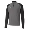 PUMA teamLIGA 1/4 sudadera hombre con cremallera gris-negra