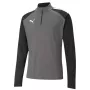 PUMA teamLIGA 1/4 sudadera hombre con cremallera gris-negra