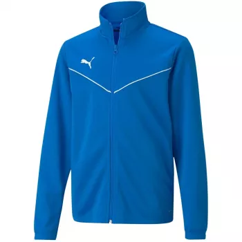 Chaqueta de entrenamiento de poliéster PUMA teamRISE junior Peacoat/Puma White 164 cm