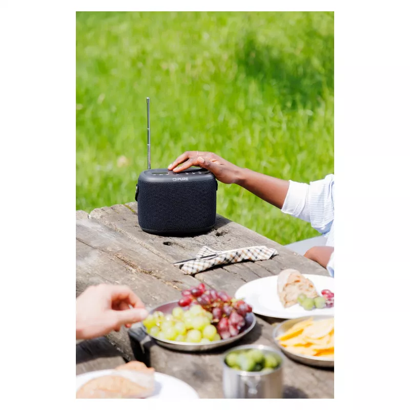 PURE ACOUSTICS Pure Woodland Altavoz Bluetooth portátil – 10W, impermeable, radio FM/DAB+, negro (253344)
