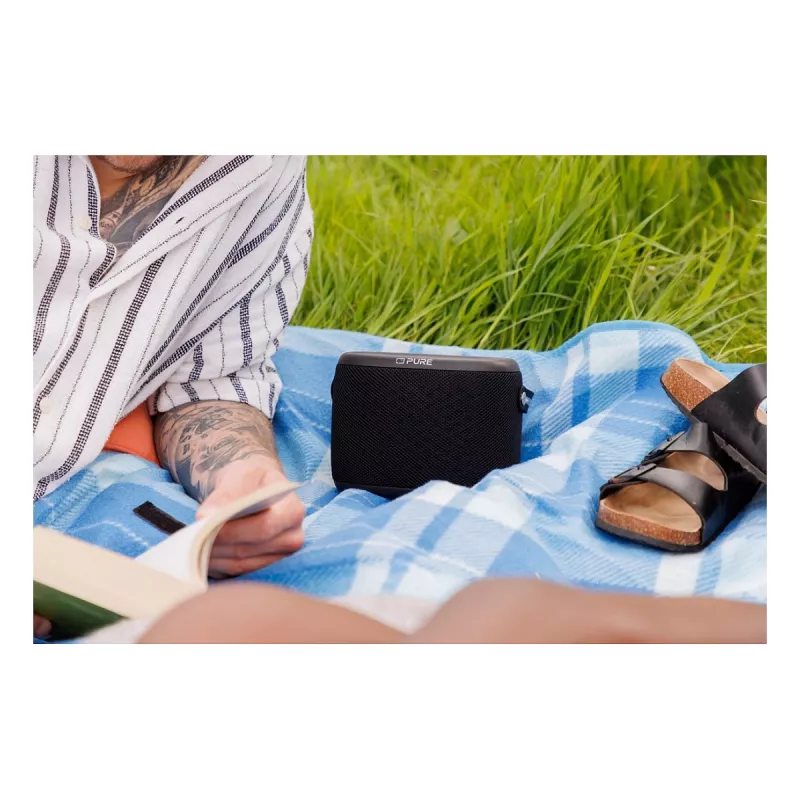 PURE ACOUSTICS Pure Woodland Altavoz Bluetooth portátil – 10W, impermeable, radio FM/DAB+, negro (253344)