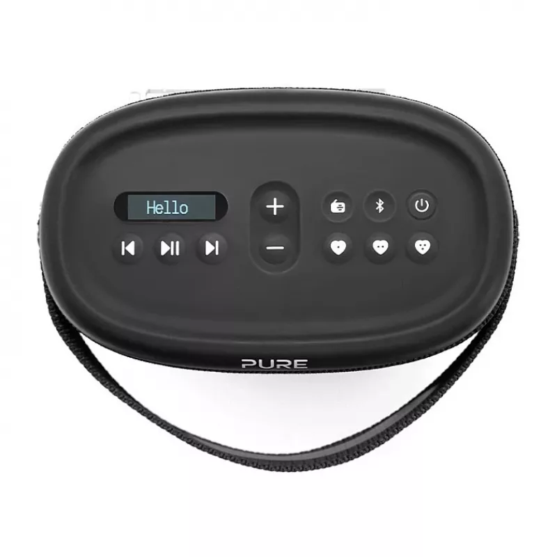 PURE ACOUSTICS Pure Woodland Altavoz Bluetooth portátil – 10W, impermeable, radio FM/DAB+, negro (253344)