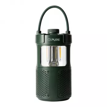 Pure Woodland Glow Altavoz exterior impermeable con lámpara LED, Verde