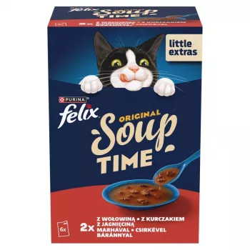 PURINA FELIX Soup Original Country Flavours 6x48g Comida húmeda para gatos