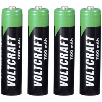 Voltcraft pilas recargables HR03 AAA NiMH, 1100 mAh, 1,2 V, pack de 4