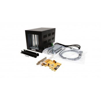 EXSYS EX-1012 caja de expansión externa con 4 ranuras PCI y tarjeta host PCIe x1