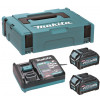 Makita 191J81-6 XGT 40 V max set de baterías, 2 × BL4025 2,5 Ah, DC40RA, MAKPAC