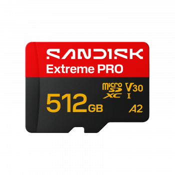 SanDisk Extreme PRO microSDXC 512 GB UHS-I A2 V30, hasta 250/170 MB/s, SDSQXCJ-512G-GS6MA