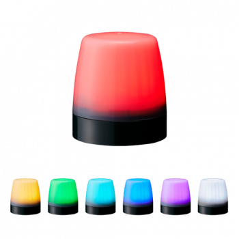 PATLITE NE-M1ANN-M Piloto de señalización LED con 7 colores, 12–24 V DC, IP67