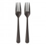 circulware RESBONSIBLES tenedores reutilizables, plástico, Negro, 10 uds. 96523