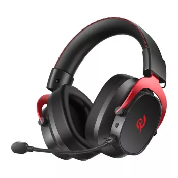QCY Heroad VT200 Auriculares gaming, Negro y Rojo