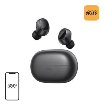 QCY Melobuds A30 Auriculares inalámbricos (negro) - Cancelación activa de ruido, Bluetooth 5.3, IPX5, batería de 30H