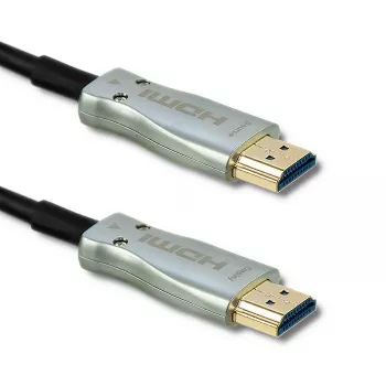 Qoltec 50472 cable HDMI 20 m, HDMI tipo A, negro/plateado